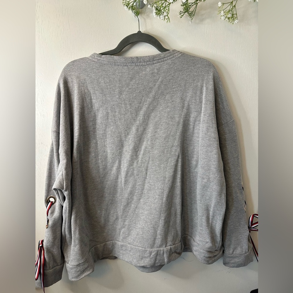 Tommy Hilfiger | Gray Sweatshirt with Ribbon Details - Picture 8 of 8
